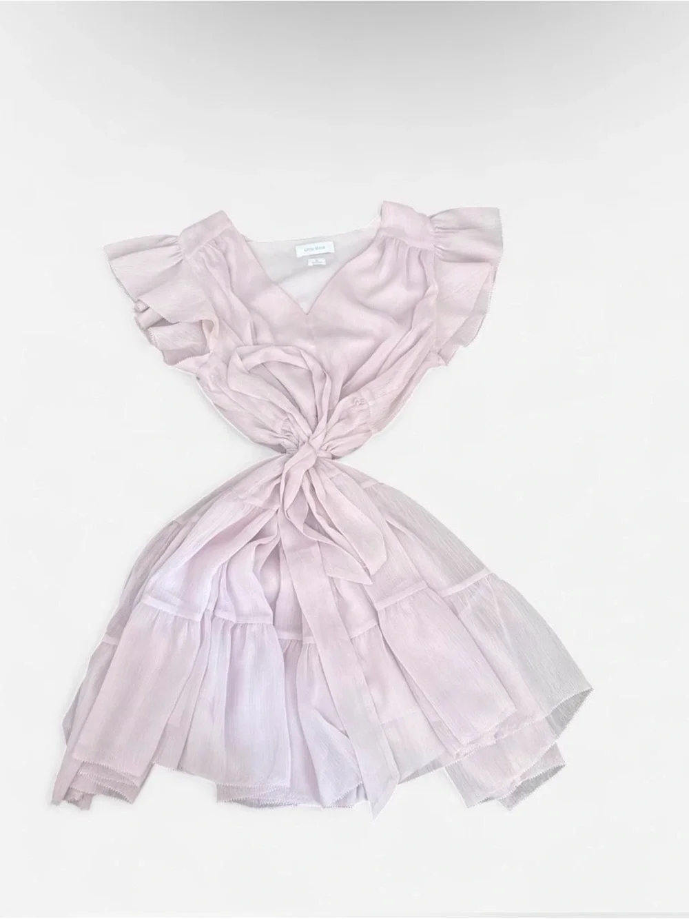 Aritzia Little Moon Blush Pink V-Neck Ruffle Dress - Picture 1 of 2